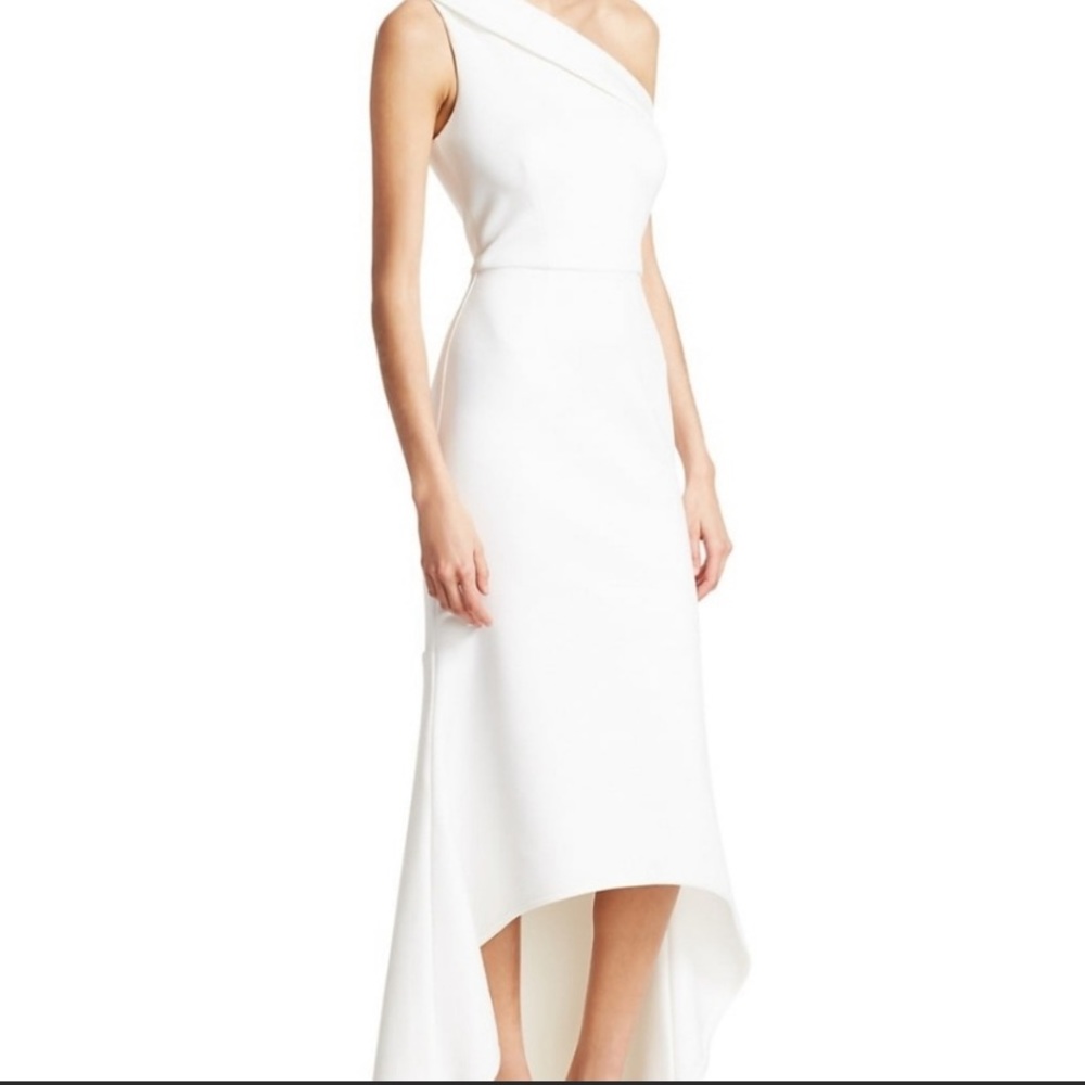 NWT Black Halo EVE One Shoulder Gown